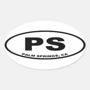 Sticker Ovale Palm Springs PS