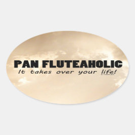 Sticker ovale Pan Fluteaholic Life