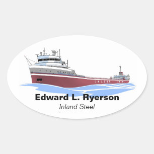 Sticker Ovale Panneaux publicitaires Edward L. Ryerson, cargo de
