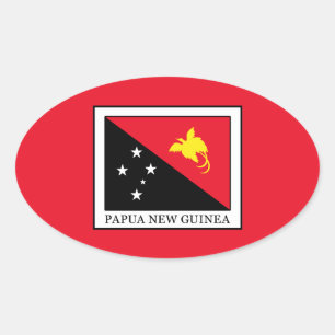 Sticker Ovale Papouasie-Nouvelle-Guinée