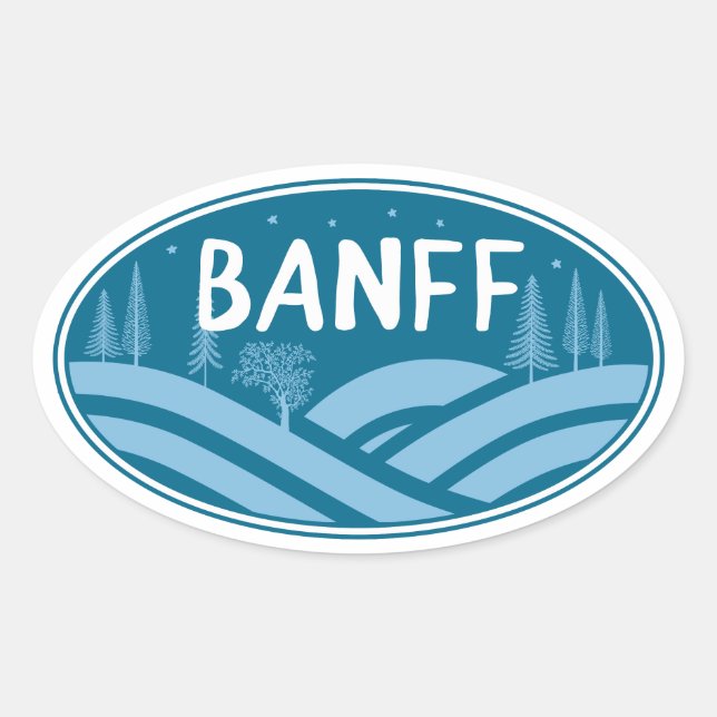 Sticker Ovale Parc national Banff En plein air (Devant)