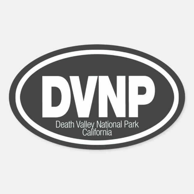 Sticker Ovale Parc national de Death Valley (Devant)