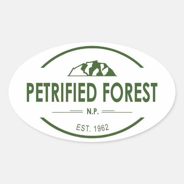 Sticker Ovale Parc national de la Forêt Petrifiée (Devant)