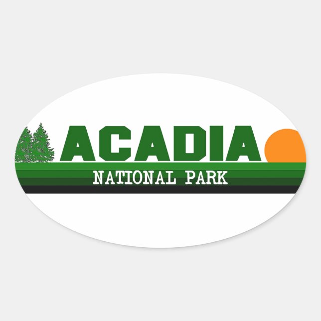 Sticker Ovale Parc national de l'Acadie (Devant)
