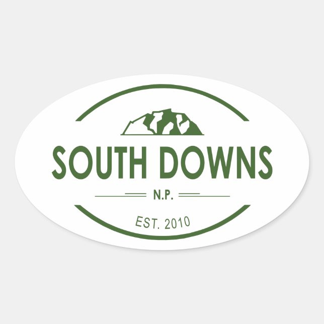 Sticker Ovale Parc national de South Downs (Devant)