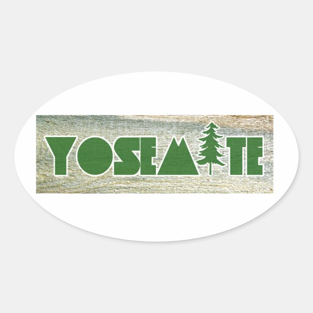 Sticker Ovale Parc national de Yosemite (Devant)