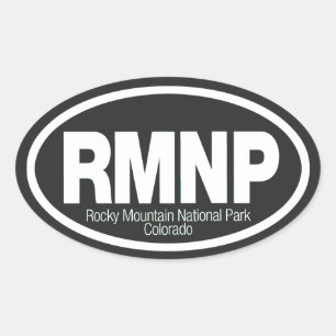 Sticker Ovale Parc national des Rocheuses