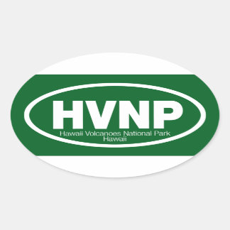 Sticker Ovale Parc national des volcans d'Hawaii