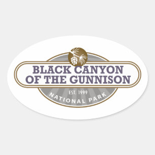 Sticker Ovale Parc national du Canyon noir Gunnison