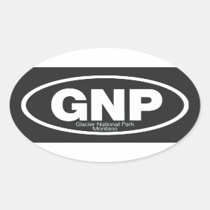 Sticker Ovale Parc national du Glacier