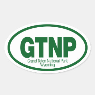 Sticker Ovale Parc national grand de Teton