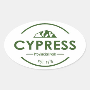 Sticker Ovale Parc provincial Cypress