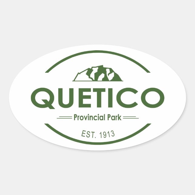 Sticker Ovale Parc provincial Quetico (Devant)