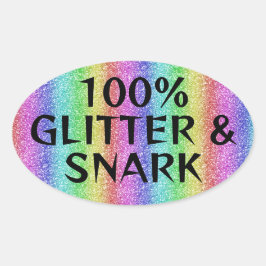 Sticker Ovale Parties scintillant et escargot - humour artisanal