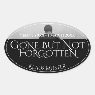 Sticker Ovale Partis mais pas oubliés - Sombre