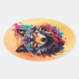 Sticker Ovale Paruline thermique