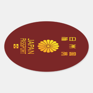 Sticker Ovale Passeport du Nippon