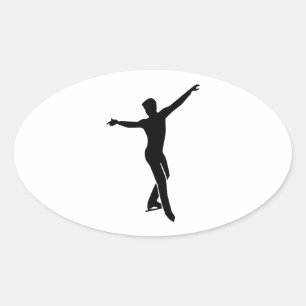 Sticker Ovale Patineur artistique