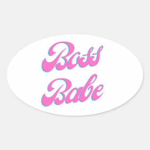 Sticker Ovale Patron Babe
