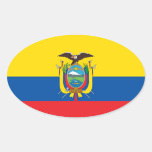 Sticker Ovale Pavillon de Colombie