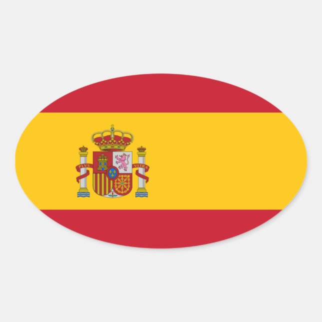 Sticker Ovale Pavillon national d'Espagne (Devant)