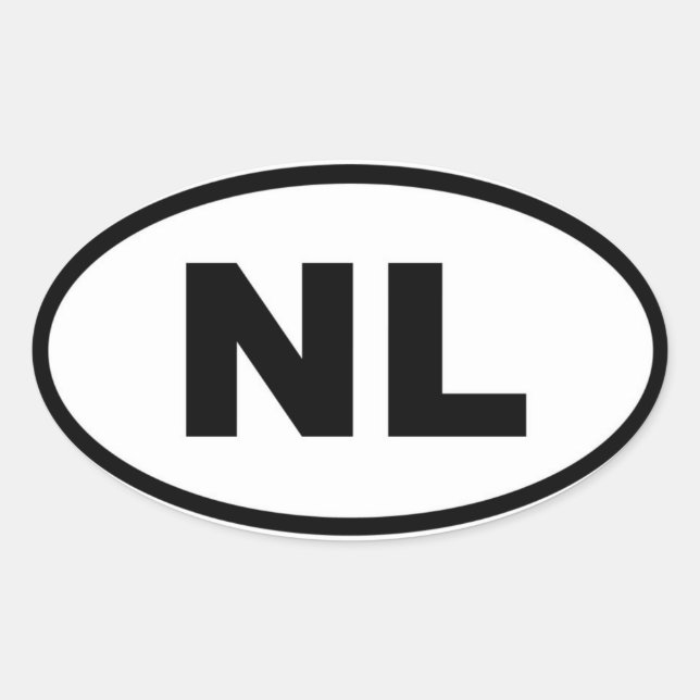 Sticker Ovale Pays-Bas NL Europe (Devant)