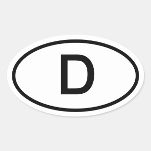 Sticker Ovale Pays d'origine du Deutschland le décalque d'ovale