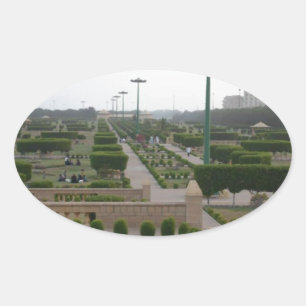 Sticker Ovale Paysage Pittoresque du parc Benazir Imprimer
