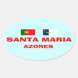 Sticker Ovale Père Noël Maria* Euro Style Açores Oval