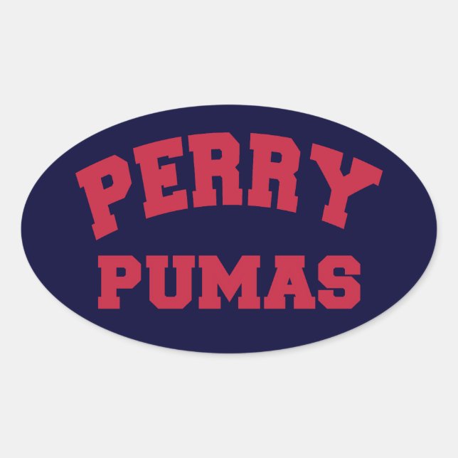 Sticker Ovale Perry Pumas (Devant)
