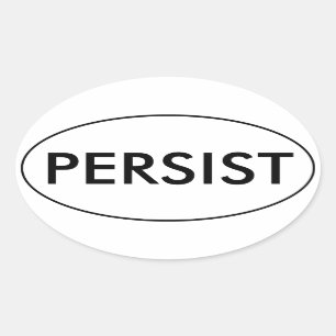 Sticker Ovale PERSISTENT l'autocollant de voiture