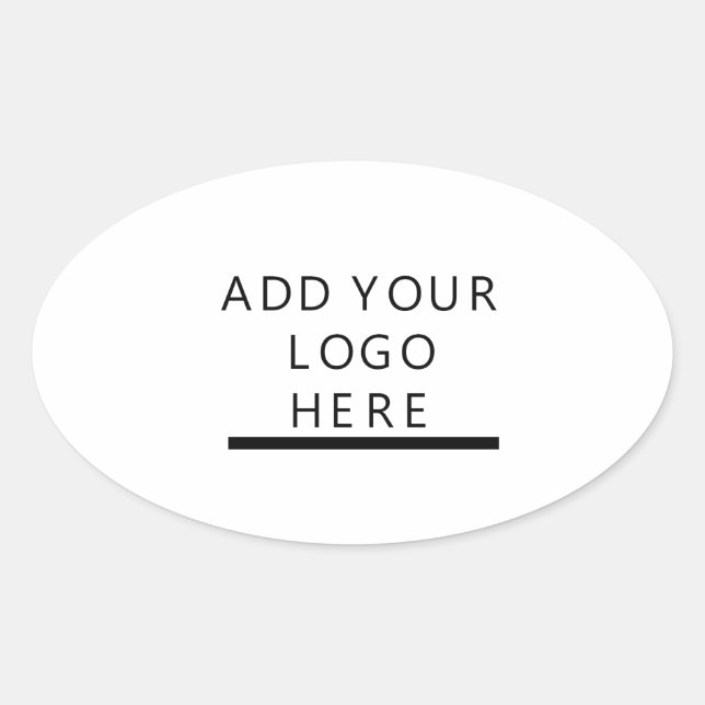 Sticker Ovale Personnaliser - Design - Ajouter votre logo (Devant)