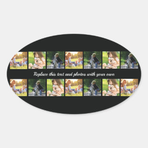 Sticker Ovale Personnaliser le collage photo et l'autocollant ov