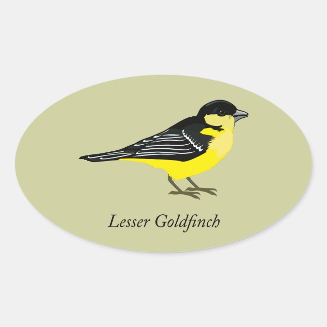 Sticker Ovale Petit goldfinch (Devant)