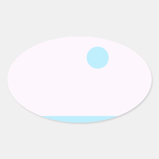 Sticker Ovale Petit monstre Abstrait ou paysage Abstrait (Devant)