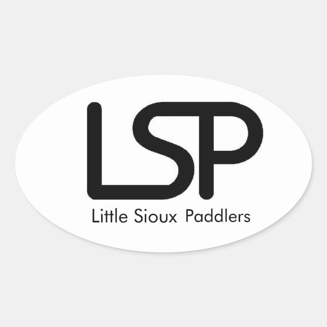 Sticker Ovale Petits pagayeurs sioux (Devant)