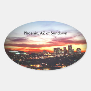 Sticker Ovale Phoenix, AZ at Sundown