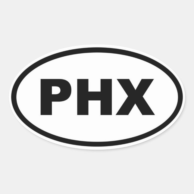 Sticker Ovale Phoenix PHX (Devant)