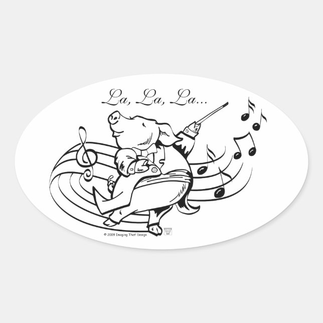 Sticker Ovale Pig Maestro (Devant)