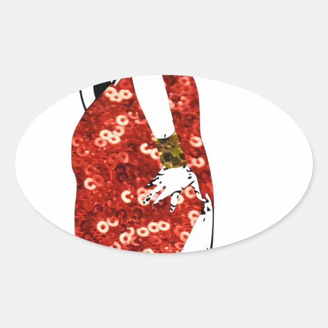 Sticker Ovale pin up (Devant)