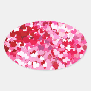 Sticker Ovale Pink Confeti
