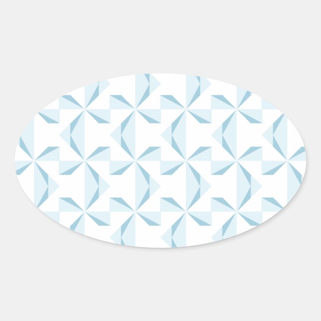 Sticker Ovale Pinroues bleues Sky (Devant)