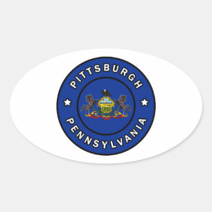 Sticker Ovale Pittsburgh Pennsylvanie