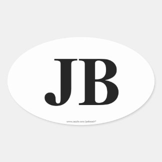Sticker Ovale Plage de "JB" Jacksonville, adhésifs pour
