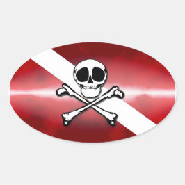 Sticker Ovale Plongeur gai