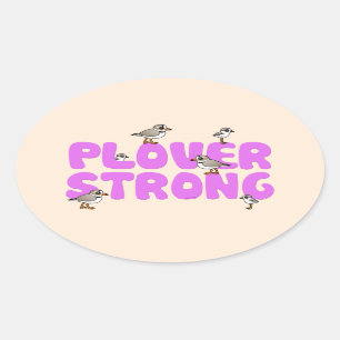 Sticker Ovale Pluvier fort