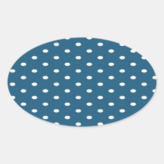 Sticker Ovale Pois turquoises