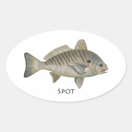 Sticker Ovale Poisson ponctuel