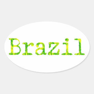 Sticker Ovale Police verte et jaune du Brésil