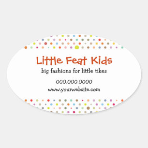 Sticker Ovale Polka Dot Fun